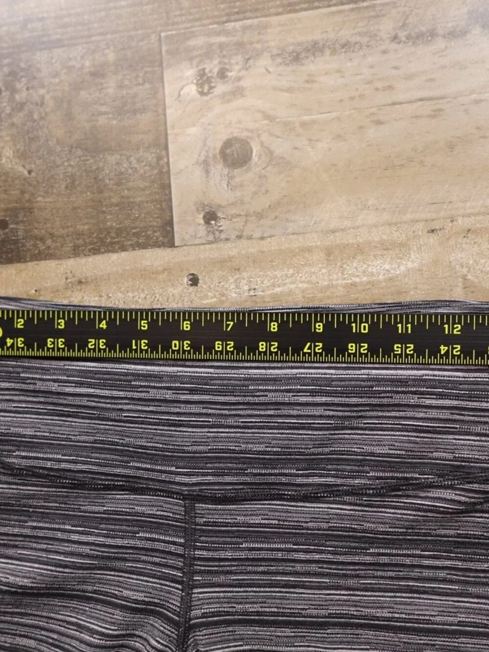 Lululemon Wunder Under Hi-Rise Tight Women’s 6 Black Gray Stripe 30.5
